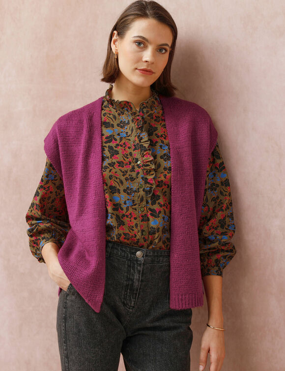 Mouwloos vest (violine) Mouwloos vest (violine)